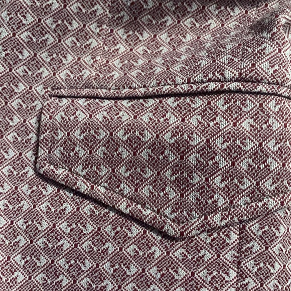 Vintage Retro custom made Racquet Shop suit jacket Burgundy/ pale blue - Picture 6 of 10